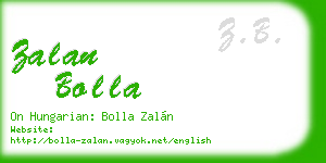 zalan bolla business card
