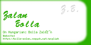 zalan bolla business card